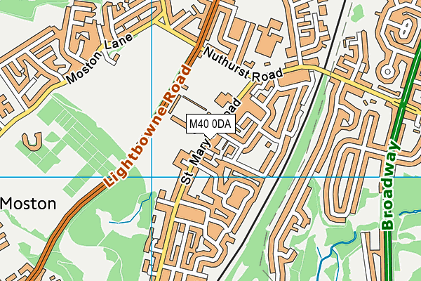 M40 0DA map - OS VectorMap District (Ordnance Survey)