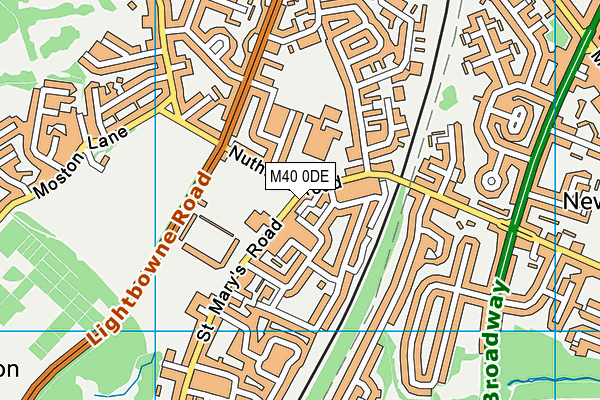 M40 0DE map - OS VectorMap District (Ordnance Survey)