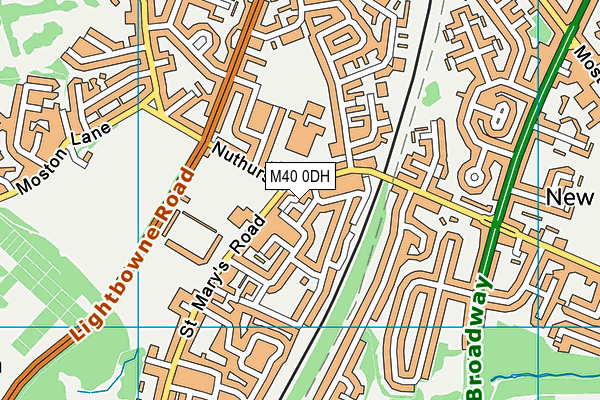 M40 0DH map - OS VectorMap District (Ordnance Survey)