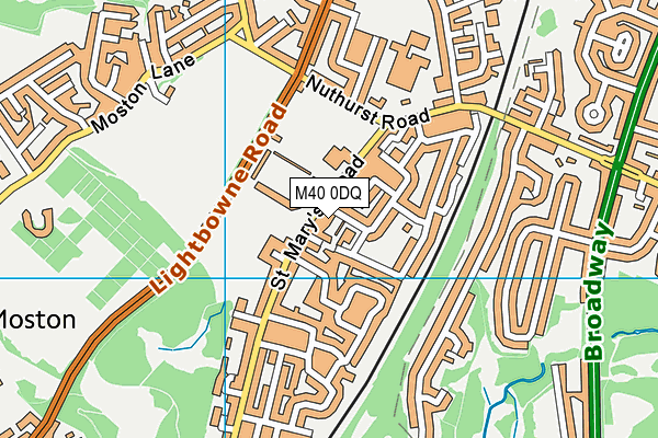 M40 0DQ map - OS VectorMap District (Ordnance Survey)