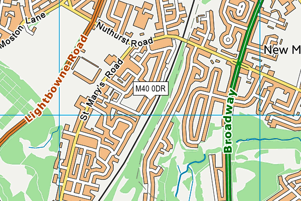 M40 0DR map - OS VectorMap District (Ordnance Survey)