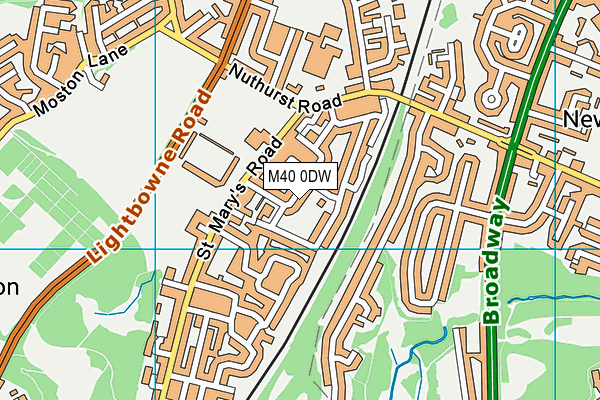 M40 0DW map - OS VectorMap District (Ordnance Survey)