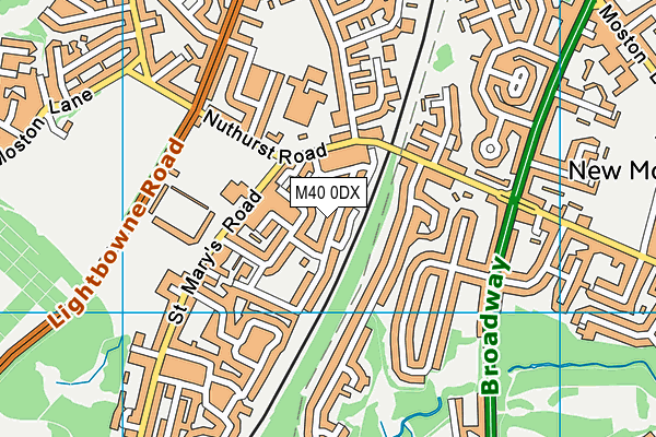 M40 0DX map - OS VectorMap District (Ordnance Survey)
