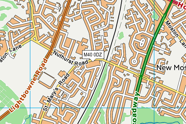 M40 0DZ map - OS VectorMap District (Ordnance Survey)