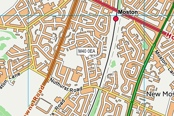 M40 0EA map - OS VectorMap District (Ordnance Survey)