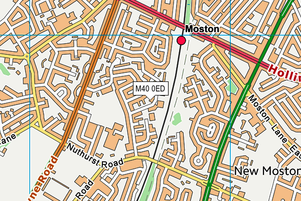 M40 0ED map - OS VectorMap District (Ordnance Survey)