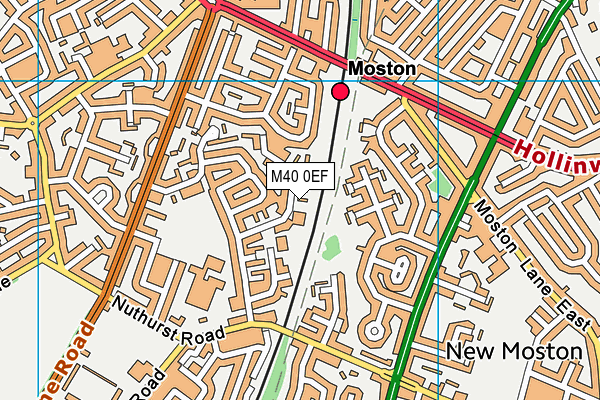 M40 0EF map - OS VectorMap District (Ordnance Survey)