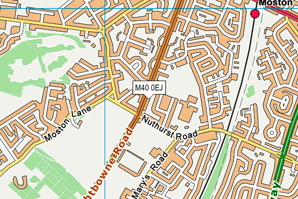 M40 0EJ map - OS VectorMap District (Ordnance Survey)