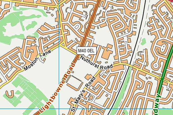 M40 0EL map - OS VectorMap District (Ordnance Survey)