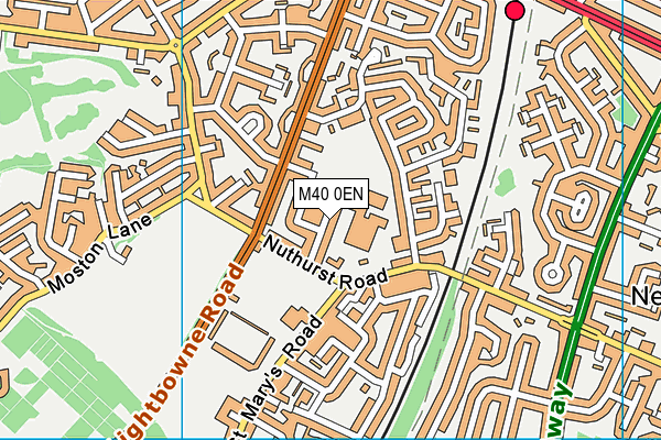 M40 0EN map - OS VectorMap District (Ordnance Survey)