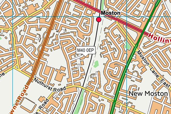 M40 0EP map - OS VectorMap District (Ordnance Survey)