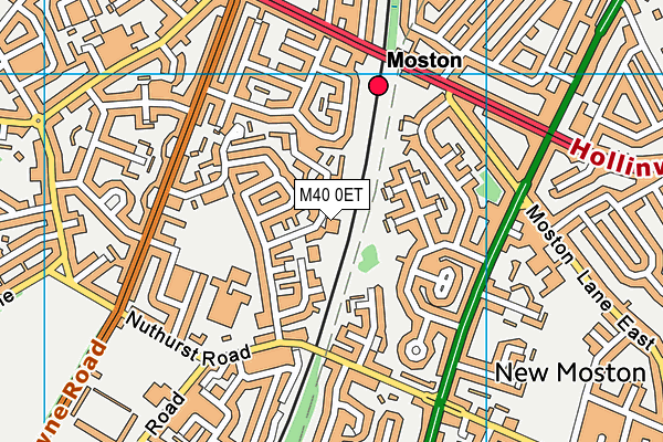 M40 0ET map - OS VectorMap District (Ordnance Survey)