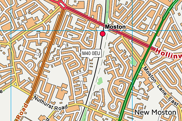 M40 0EU map - OS VectorMap District (Ordnance Survey)