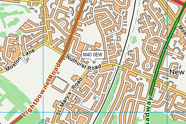 St Matthew's RC High School map (M40 0EW) - OS VectorMap District (Ordnance Survey)