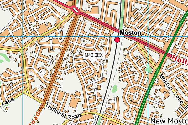 M40 0EX map - OS VectorMap District (Ordnance Survey)