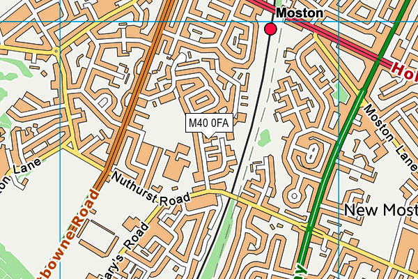 M40 0FA map - OS VectorMap District (Ordnance Survey)