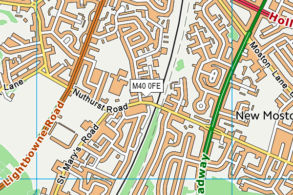 M40 0FE map - OS VectorMap District (Ordnance Survey)