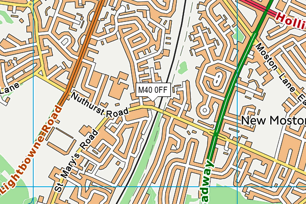 M40 0FF map - OS VectorMap District (Ordnance Survey)