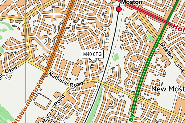 M40 0FG map - OS VectorMap District (Ordnance Survey)