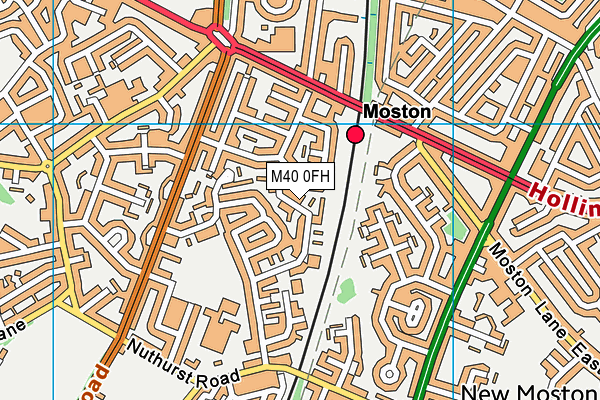 M40 0FH map - OS VectorMap District (Ordnance Survey)