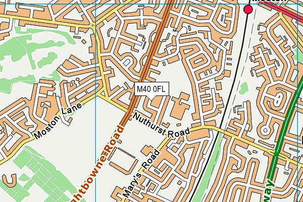 M40 0FL map - OS VectorMap District (Ordnance Survey)