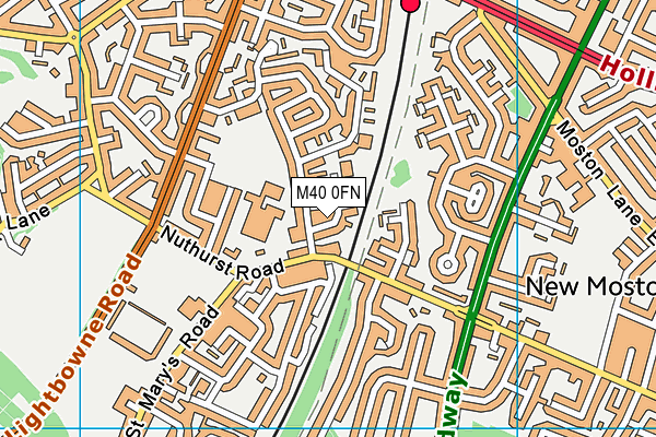 M40 0FN map - OS VectorMap District (Ordnance Survey)