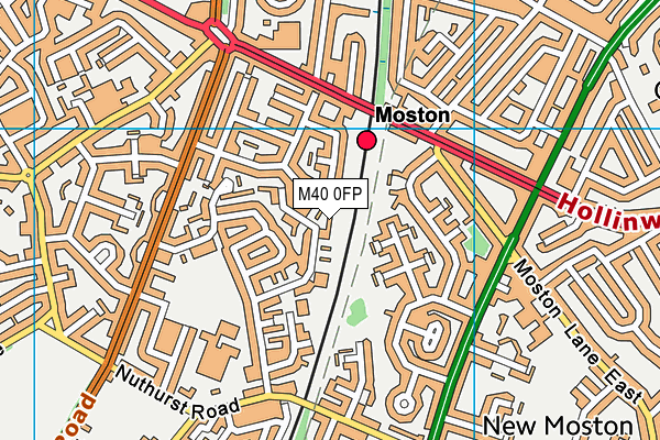 M40 0FP map - OS VectorMap District (Ordnance Survey)