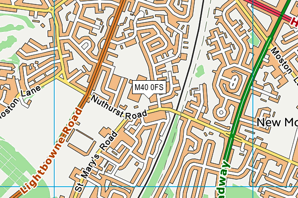 M40 0FS map - OS VectorMap District (Ordnance Survey)