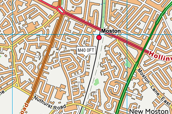 M40 0FT map - OS VectorMap District (Ordnance Survey)