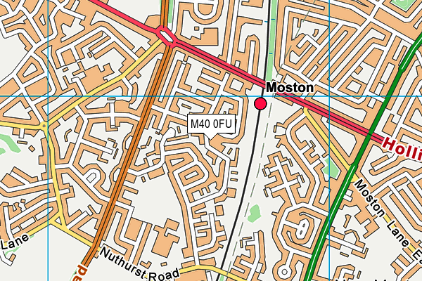 M40 0FU map - OS VectorMap District (Ordnance Survey)