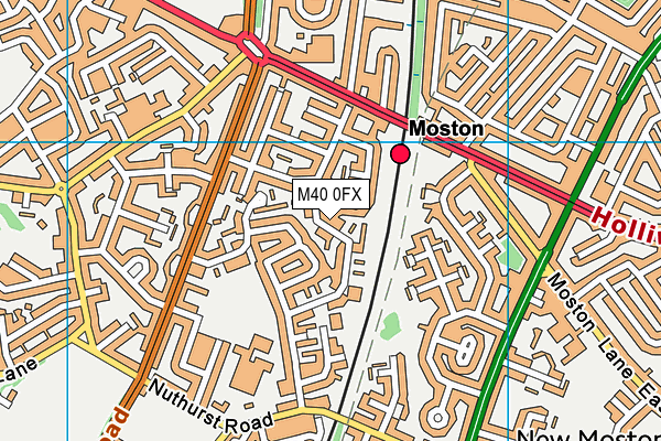 M40 0FX map - OS VectorMap District (Ordnance Survey)