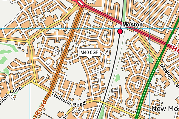 M40 0GF map - OS VectorMap District (Ordnance Survey)