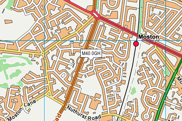 M40 0GH map - OS VectorMap District (Ordnance Survey)