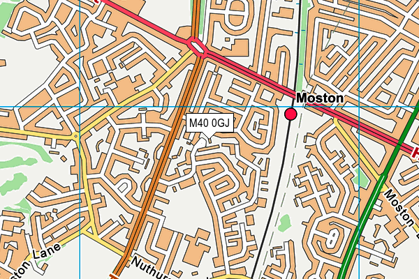 M40 0GJ map - OS VectorMap District (Ordnance Survey)