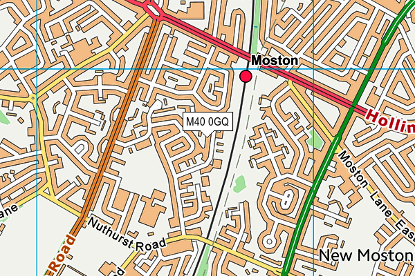 M40 0GQ map - OS VectorMap District (Ordnance Survey)