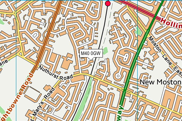 M40 0GW map - OS VectorMap District (Ordnance Survey)