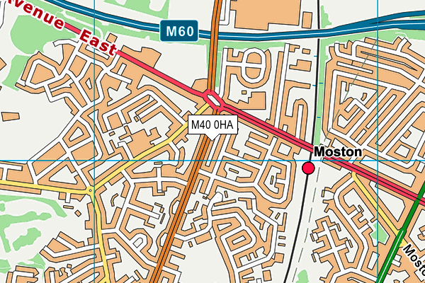 M40 0HA map - OS VectorMap District (Ordnance Survey)