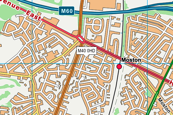 M40 0HD map - OS VectorMap District (Ordnance Survey)