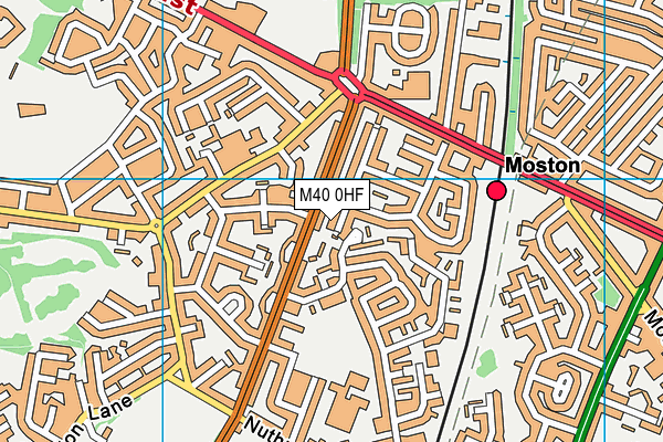 M40 0HF map - OS VectorMap District (Ordnance Survey)