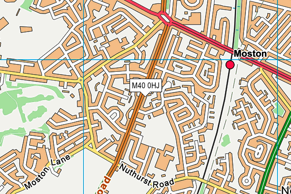 M40 0HJ map - OS VectorMap District (Ordnance Survey)