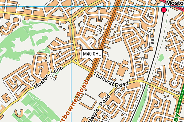 M40 0HL map - OS VectorMap District (Ordnance Survey)