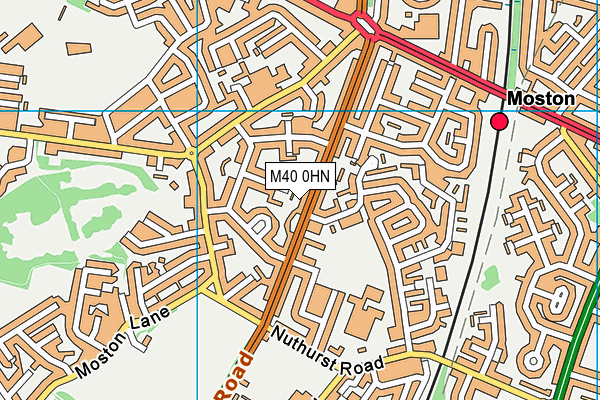 M40 0HN map - OS VectorMap District (Ordnance Survey)