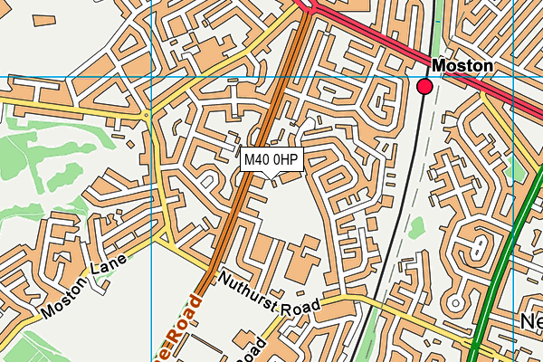 M40 0HP map - OS VectorMap District (Ordnance Survey)