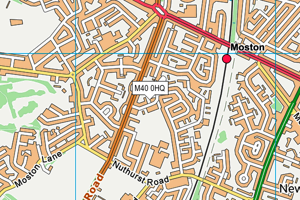 M40 0HQ map - OS VectorMap District (Ordnance Survey)