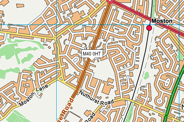 M40 0HT map - OS VectorMap District (Ordnance Survey)