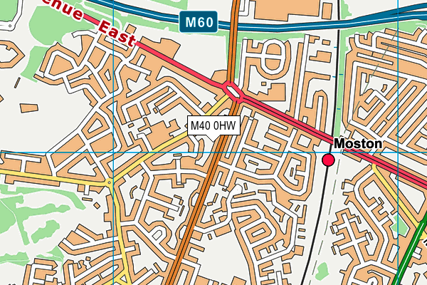 M40 0HW map - OS VectorMap District (Ordnance Survey)