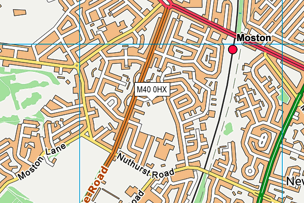 M40 0HX map - OS VectorMap District (Ordnance Survey)