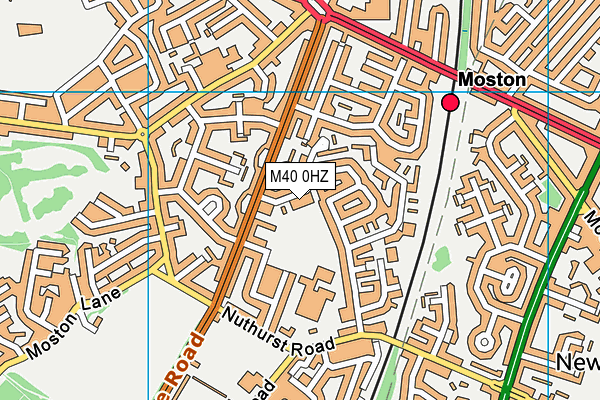 M40 0HZ map - OS VectorMap District (Ordnance Survey)