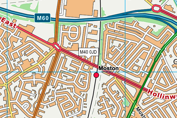 M40 0JD map - OS VectorMap District (Ordnance Survey)