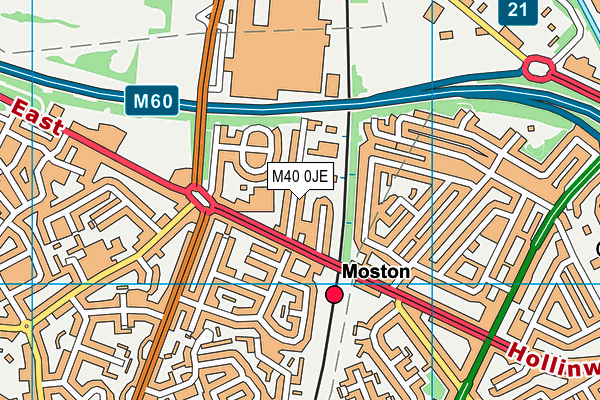 M40 0JE map - OS VectorMap District (Ordnance Survey)